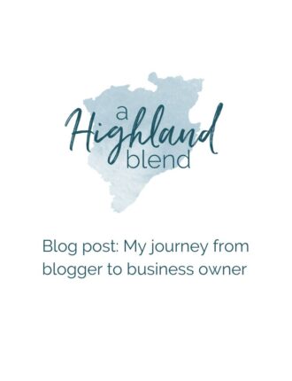 A Highland Blend logo with blog post title underneath