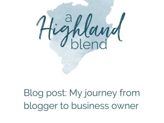 A Highland Blend logo with blog post title underneath